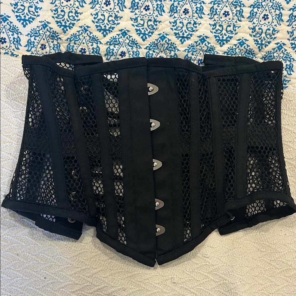 Black Mesh Corset Waist Trainer